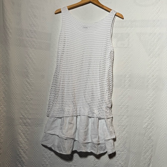 Christina Vergani Mini Sun Dress Cotton White Lace Embroidered Small Italy Cool - Picture 5 of 9